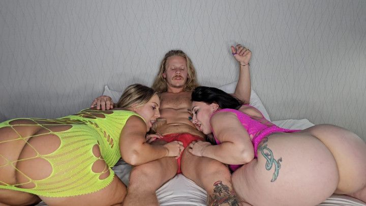 Double PAWG Blowjob w/ Candice Dare &amp; Mandy Muse