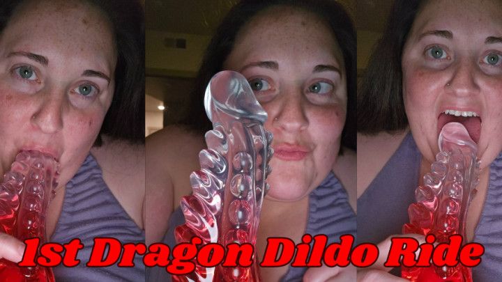SSBBW Rachel's 1st Time with Her New Dragon Dildo