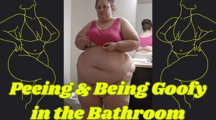 SSBBW Rachel Pees and Dances in Her Bathroom