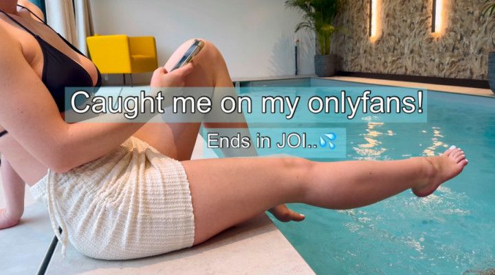 My friend caught me being on Onlyfans! Ends in JOI