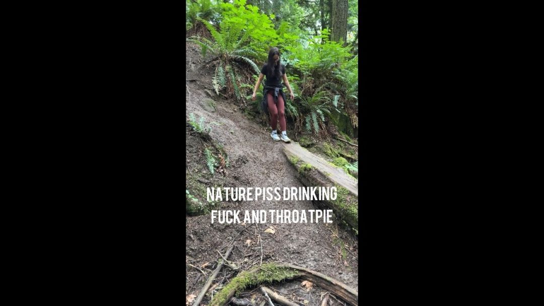 Public Piss Drinking Slut Deepthroats and Fucks w/ Throatpie