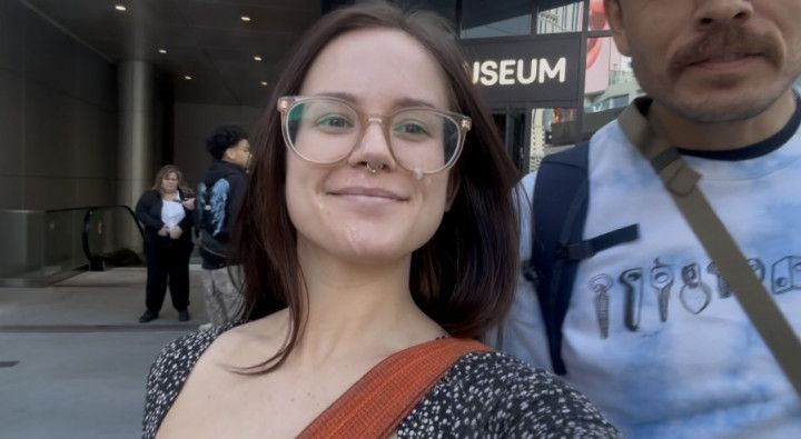 public bathroom anal ends in cum walk on the vegas strip