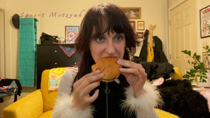 Double Cheeseburger and Fries Mukbang With Bella