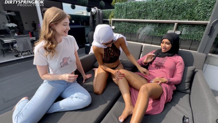 Two Hijabis corrupt innocent white girl