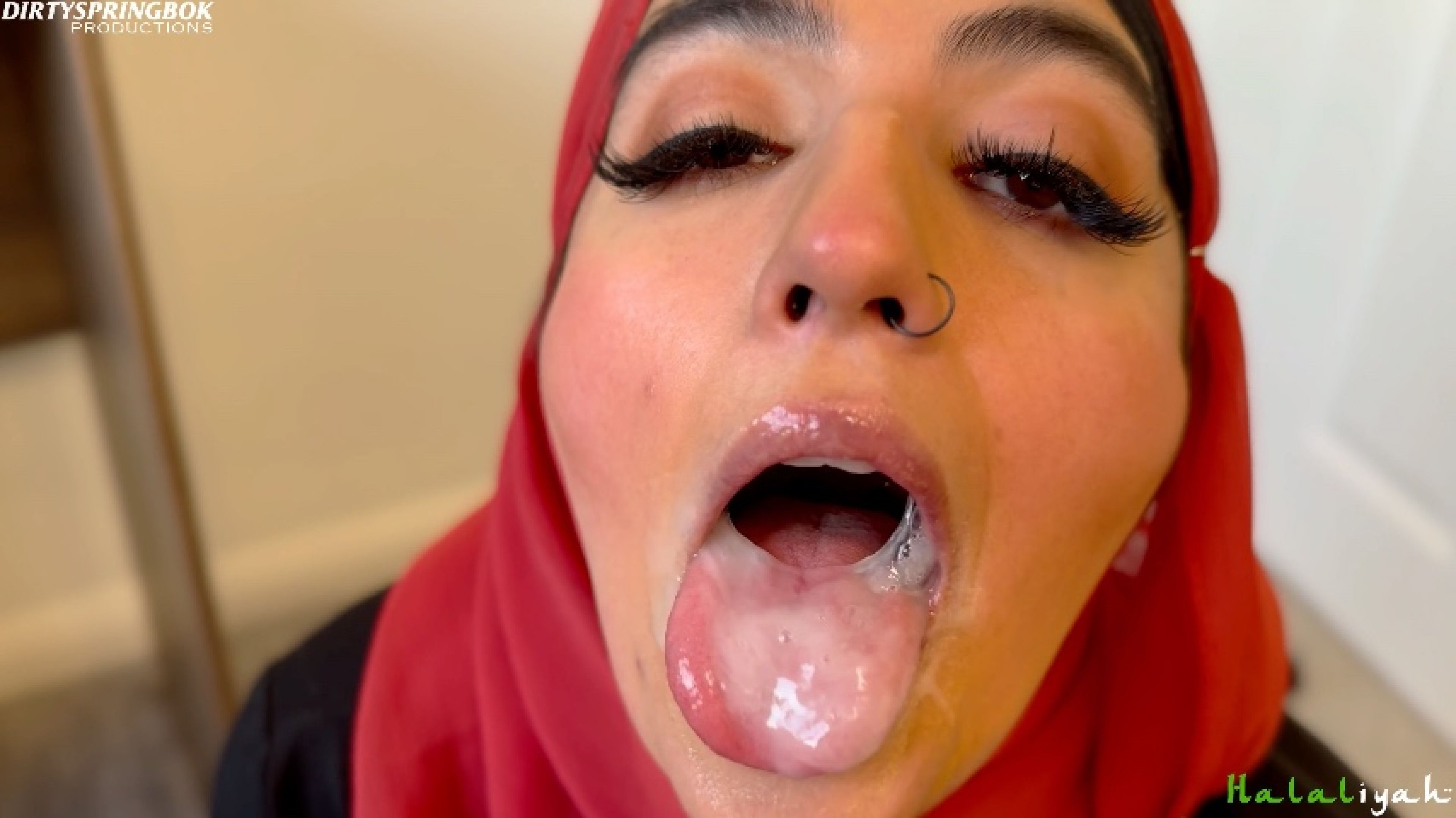 Aaliyah Yasin tries not to swallow her step-brothers cum