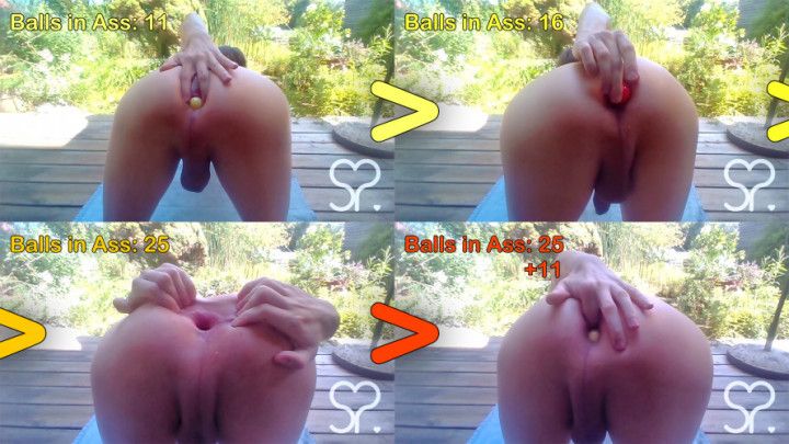 I put this many BALLS in my ASS: OOOOOOOOOOOOOOOOOOOOOOOO