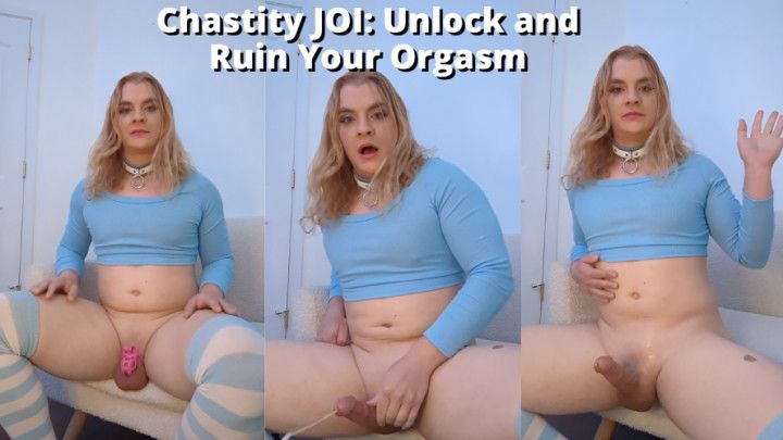 Sissy Chastity JOI - Unlock and Ruin your Orgasm with Me