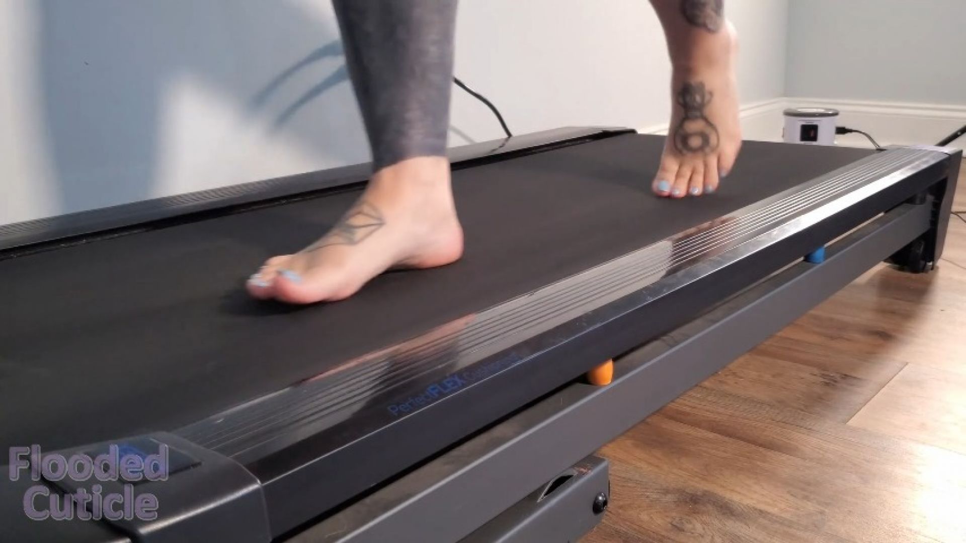 Bare feet on Treadmill