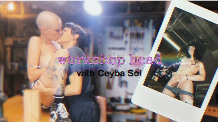 steamy lesbian makeout and oral in my girlfriend's workshop