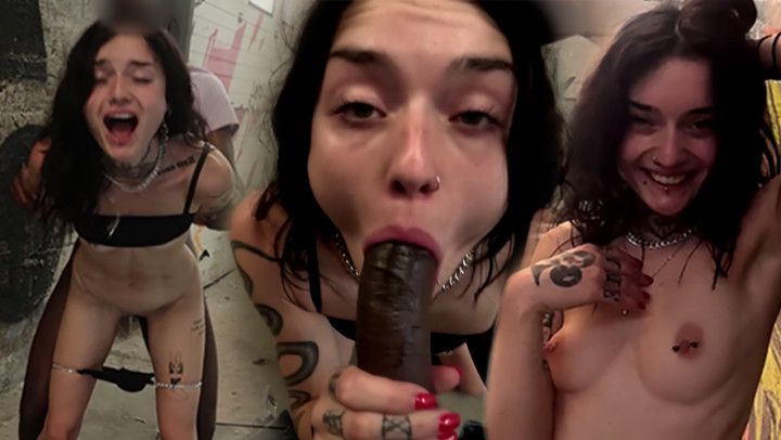 Gothic Slut Snitched &amp; Cheats her BF For More bbc Pounding