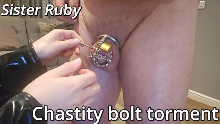 Ruby's  Chastity Exam Spikes Torment &amp; Wand Overload