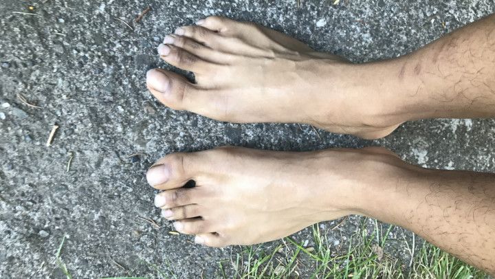 Outside Walking Barefoot in the Garden