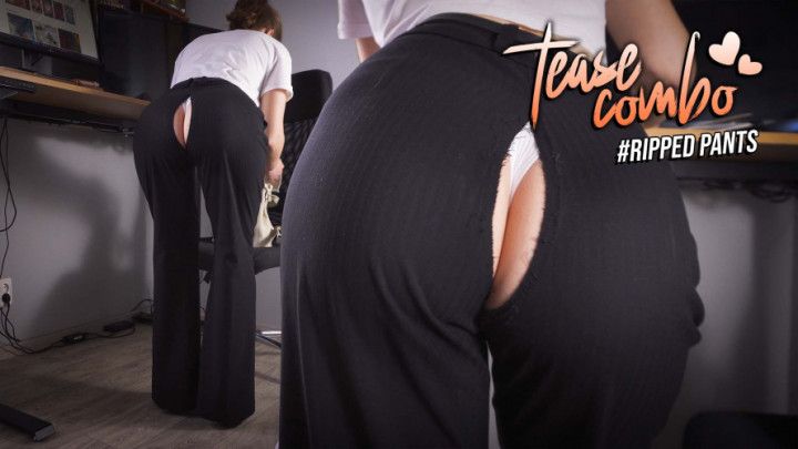 Spy Video Of Secretary Working In Ripped Pants