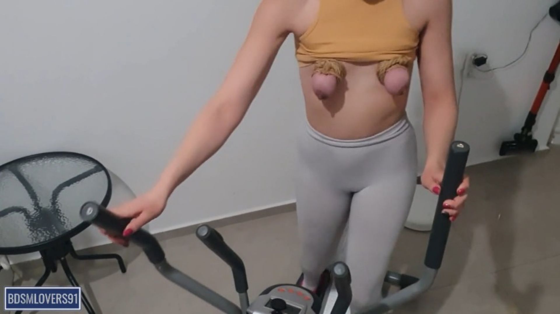 Tied Tits Gym Aerobics