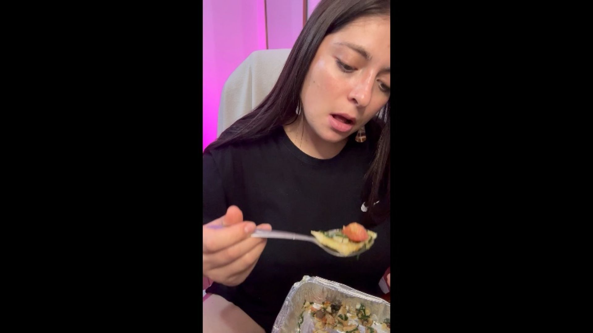 eating and then burps of satisfaction