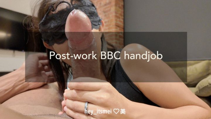 Post-work BBC handjob