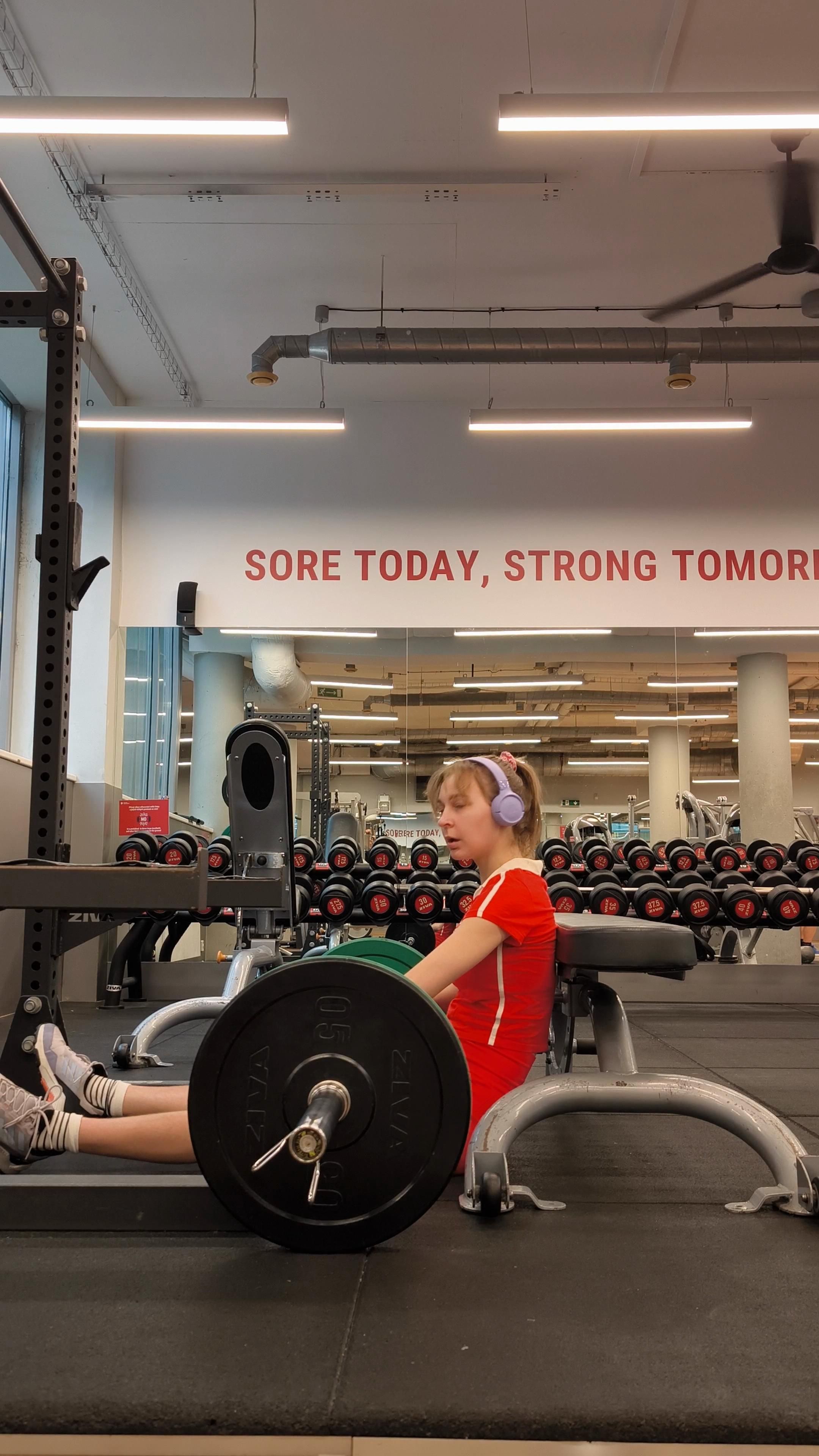 Gym Workout - 50kg Glute Bridge