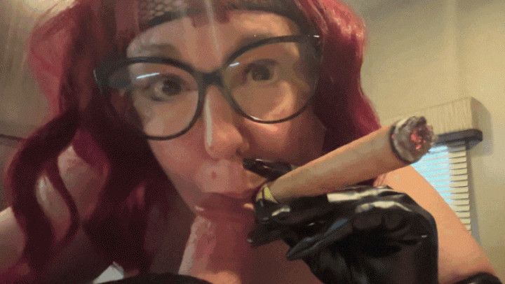 amateur pawg smoking blowjob cum on face
