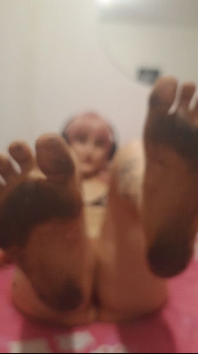 dirty feet in bed POV