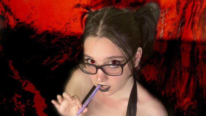 Just turned 18 French Gothgirl masterbate+creampie