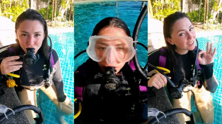 Scuba Diving Breathing &amp; Jerk Off Instructions JOI in Gear