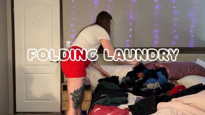 Folding laundry