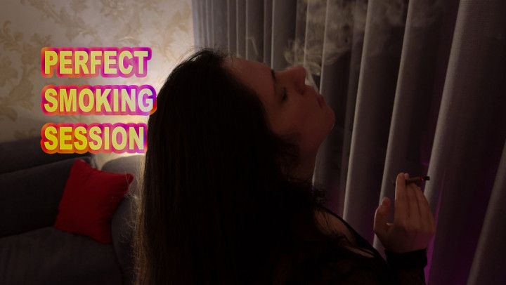 Perfect Smoking Session by Nympho Girl before Blowjob SFW