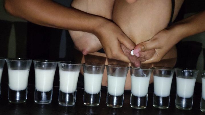 milking me to get a lot of milk for me