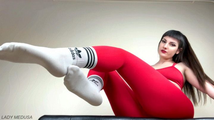 Pathetic sweaty white socks sniffer loser - sock fetish