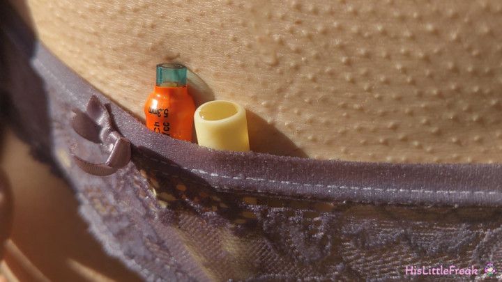 Wandering around while pee drips out of the catheter