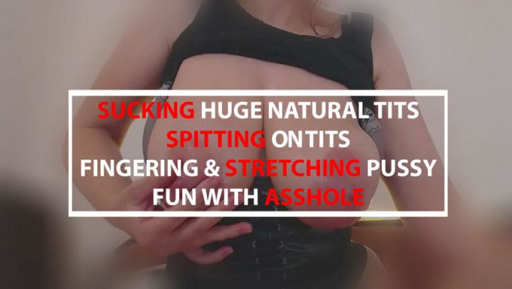 Jumping tits Sucking Huge Tits Spit On Tits Fingering pussy