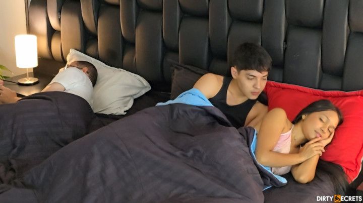 I SHARE A BED WITH MY step-SISTER AND HER step-DAD, AND WE FUCK