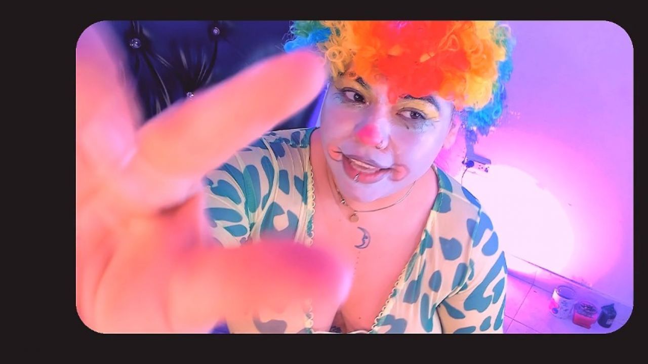 clown laughs at small dick