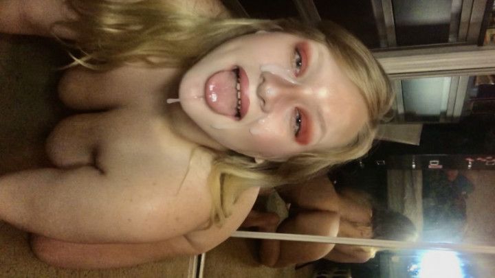 nude fem humilation self degrading facial cumplay