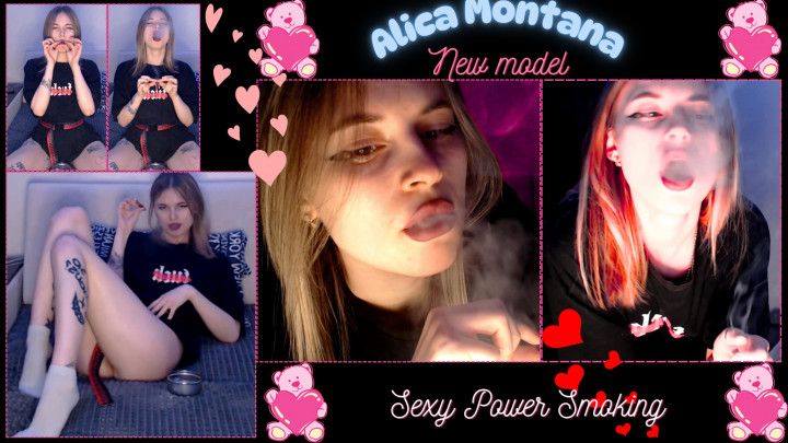 New Model Alica: Sexy Power Smoking