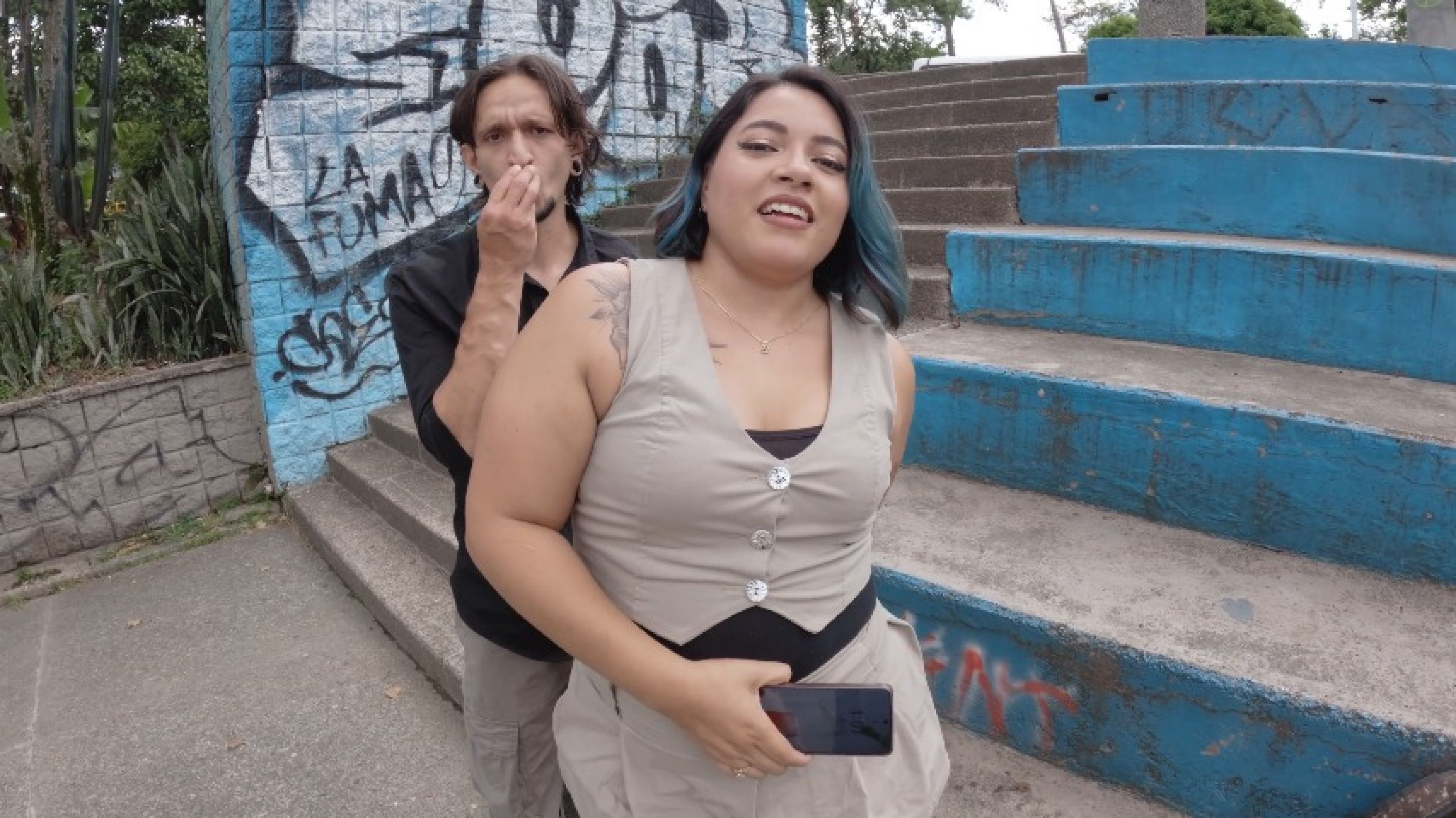 Dia de casting en exteriores, conseguimos una culona hermosa