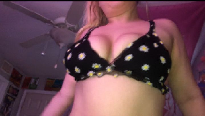 Busty blonde bouncing tits cowgirl pov fuck