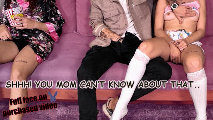 Perv step-Daddy s playing with me while mum is right next to us