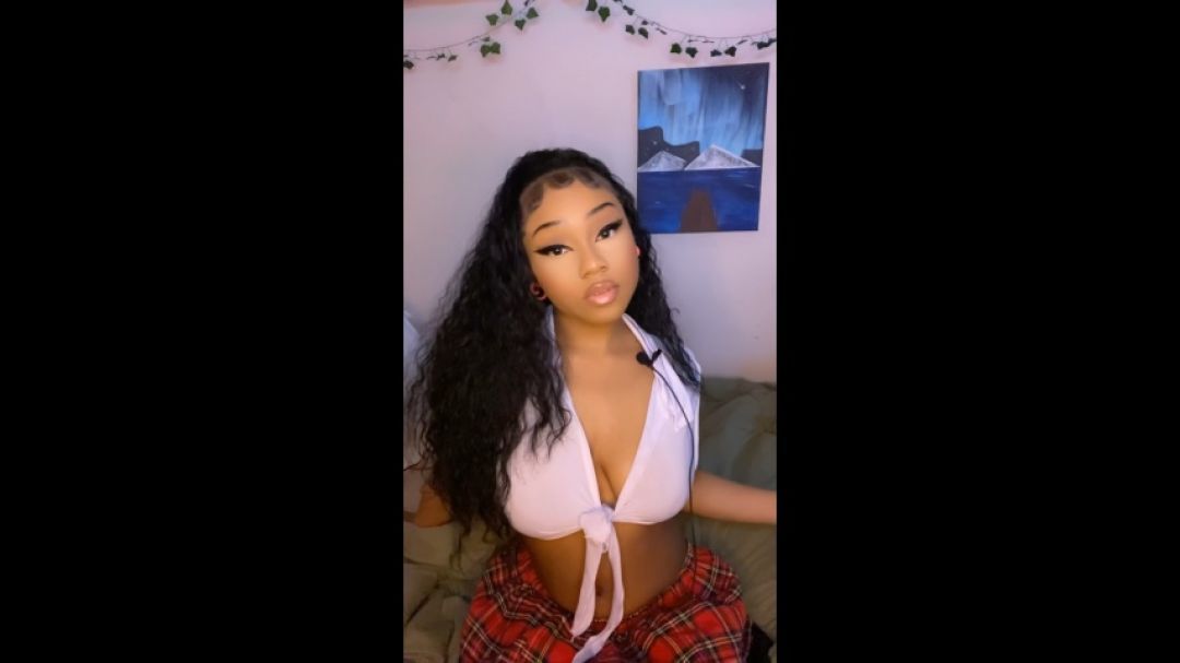 school girl sucking and spitting on a dildo