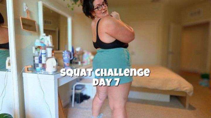day 7: back to the grind | curvy dumbbell squats