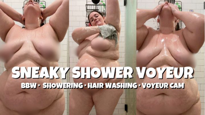 BBW Goddess Luna Lewis: Sneaky Shower Voyeur