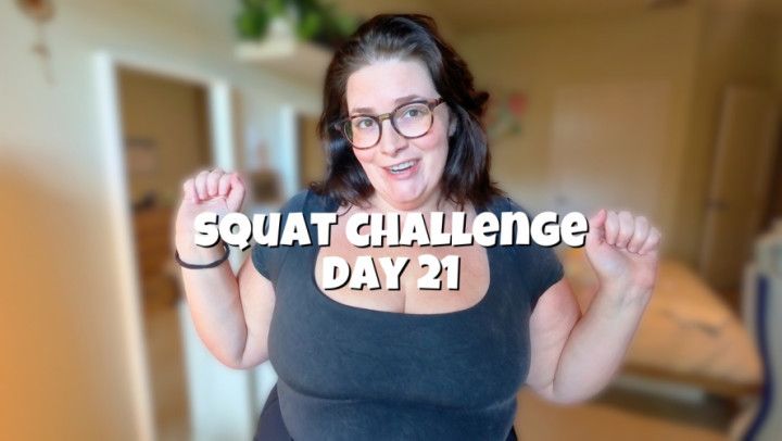 day 21: squats and hammer curls monday workout