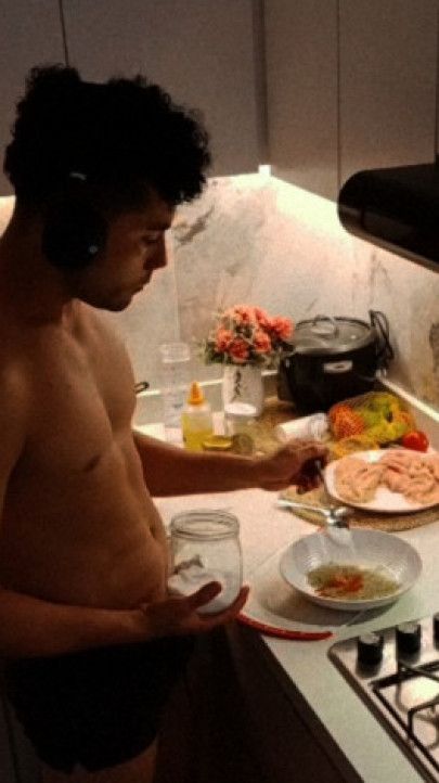 Cooking chicken at night