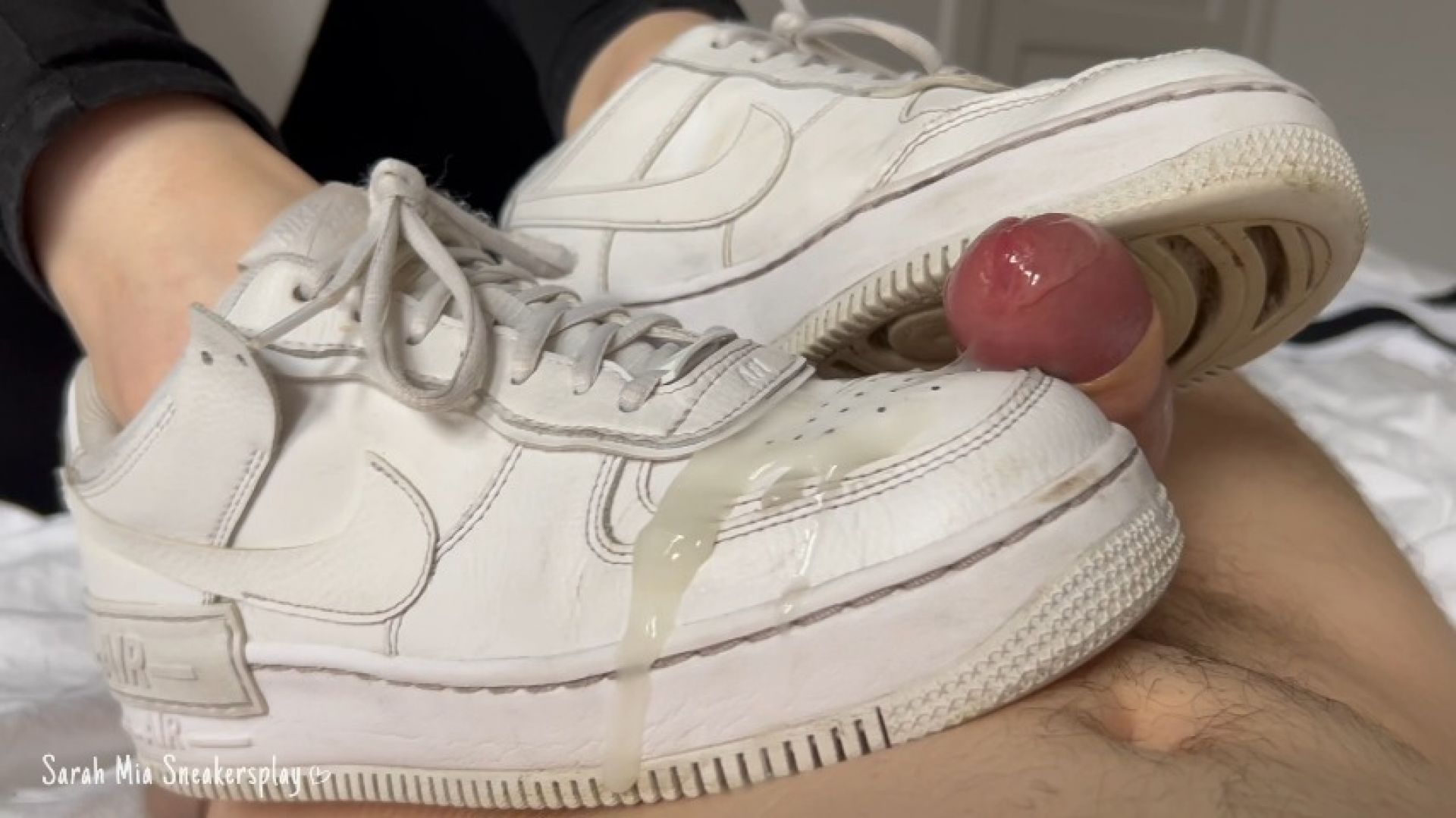 Shoejob with my Nike AF Shadow Sneakers | Cumshot