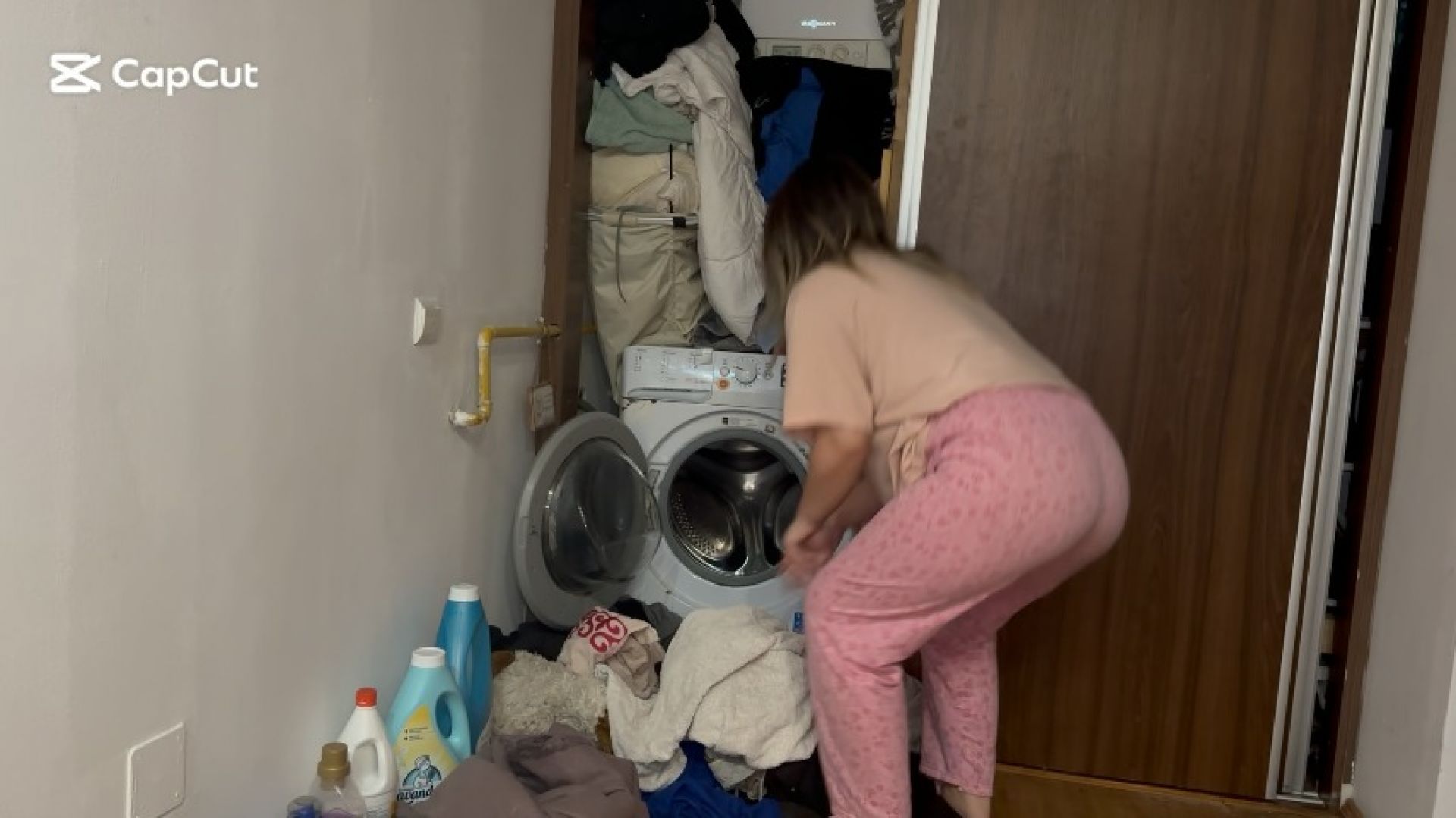 Doing all my stinky laundry while farting