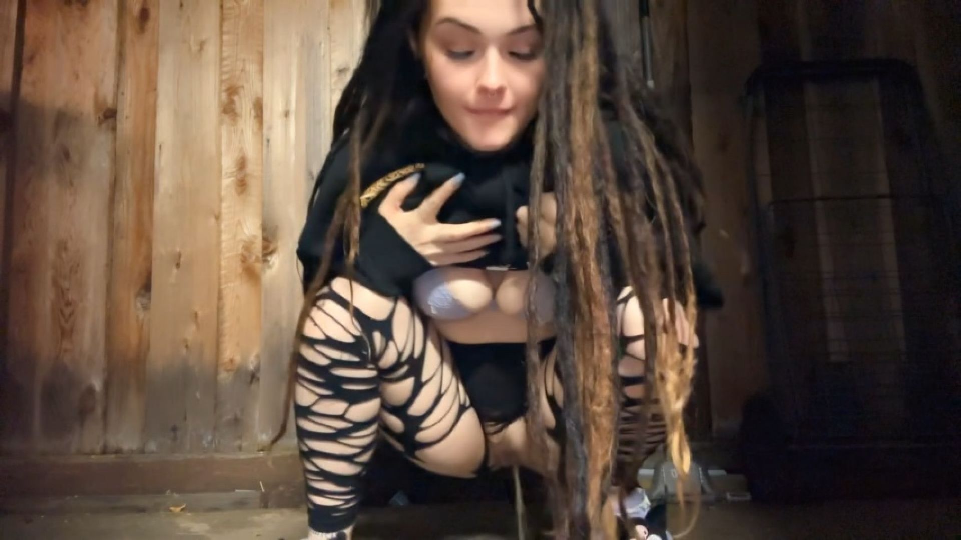 Filthy Fishnets &amp; Public Piss: Alt Wet Outdoor Tease