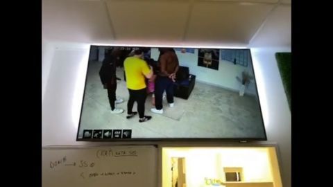 Checking the shooting from the office of the Production