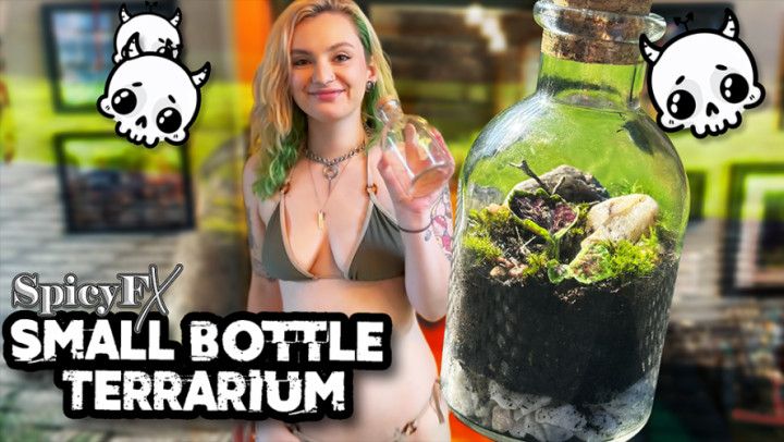 Watch me make a small terrarium in a bikini