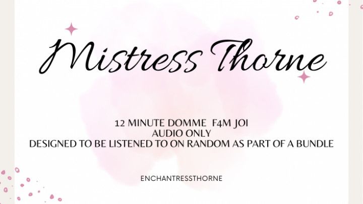 Audio Only Domme F4M JOI with Countdown - 8 of 12