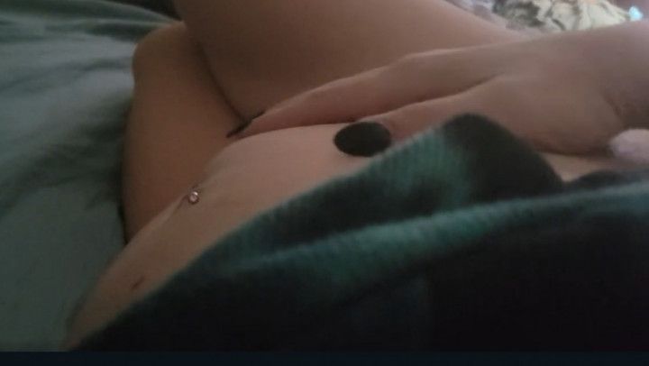 Heavily pregnant pushing out egg